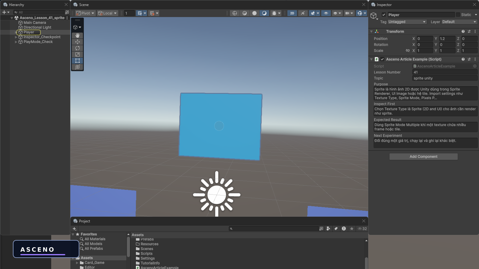 Sprite trong Unity là gì? Import và thiết lập Sprite 2D — native Unity practice